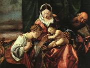 LOTTO, Lorenzo The Mystic Marriage of St. Catherine sg oil painting on canvas